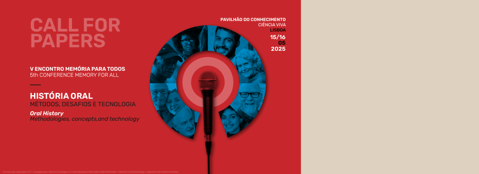 Encontra-se aberta a chamada de comunicações para o 5º Encontro Memória para Todos